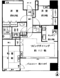 クレアシティアイテック品川ウエストレジデンス 2階 間取り図