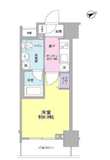 サンピエス大森 1404 間取り図