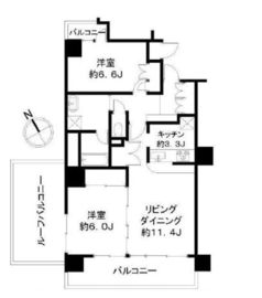 ビラカーサ三田 13階 間取り図