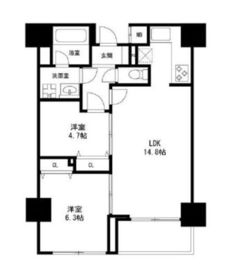 オープンレジデンシア銀座est 8階 間取り図