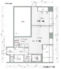 レジディアタワー麻布十番 1206 間取り図