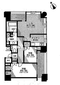 ルネ新宿御苑タワー 2502 間取り図