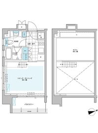 プライムアーバン芝浦LOFT 707 間取り図