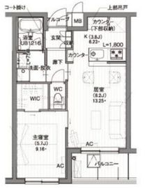 ガーデン東新宿 604 間取り図