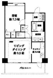 河田町ガーデン 1-914 間取り図