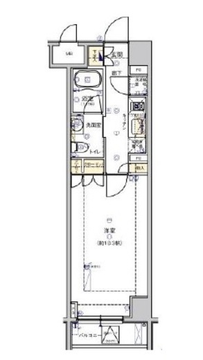 フィース水天宮前 2階 間取り図