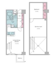 レジディア六本木檜町公園 414 間取り図