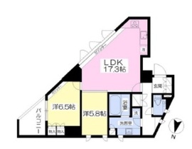 アパートメンツ元麻布 701 間取り図