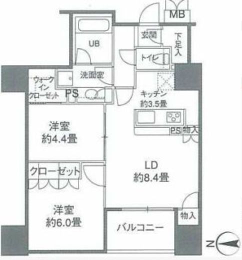 カスタリアタワー品川シーサイド 1610 間取り図