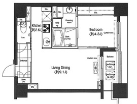 コンフォリア新川 1201 間取り図