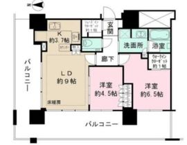 ザ・パークハウス中野タワー 6階 間取り図