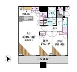 ブリリアタワーズ目黒 25階 間取り図