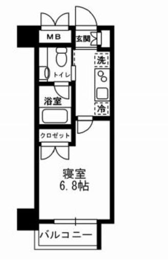 レジディア月島3 707 間取り図