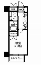 レジディア月島3 707 間取り図