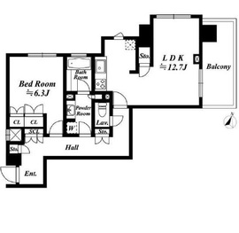 クオリア南麻布 3階 間取り図