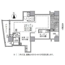 アクティ汐留 4210 間取り図