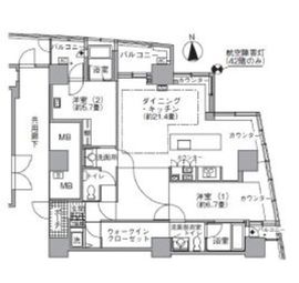 アクティ汐留 4401 間取り図