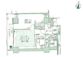 シティコート目黒 2-303 間取り図