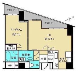 渋谷アインス 16階 間取り図