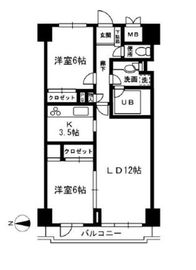 レジディア目白 406 間取り図