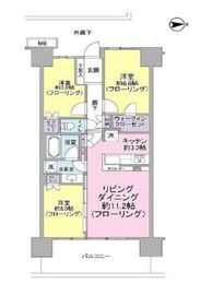 オーベルグランディオ品川勝島 2階 間取り図