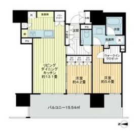 プレミスト新宿山吹 13階 間取り図