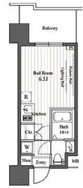 レジディア東銀座 808 間取り図