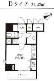 レジディア東品川 807 間取り図