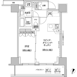 パークハビオ渋谷本町レジデンス 528 間取り図