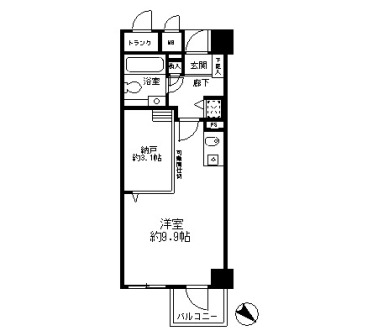 レジディア六本木檜町公園 314 間取り図