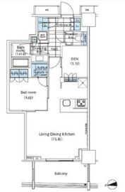 コンフォリア新宿イーストサイドタワー 402 間取り図