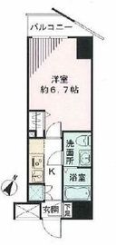 アジールコート品川 802 間取り図