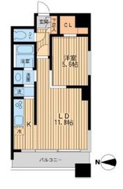 ドゥーエ清澄白河 604 間取り図