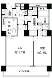 リバーポイントタワー 2104 間取り図