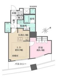 ザ・パークハウス西新宿タワー60 6階 間取り図