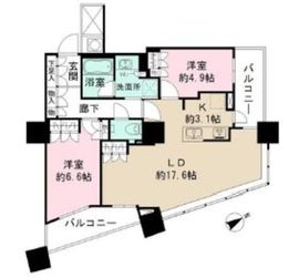 ザ・パークハウス西新宿タワー60 14階 間取り図