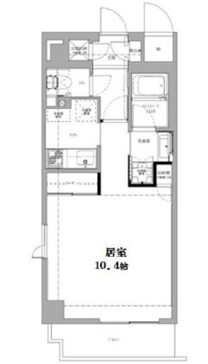 プライムアーバン麻布十番 801 間取り図