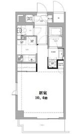 プライムアーバン麻布十番 801 間取り図
