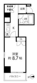 ハイリーフ芝大門 304 間取り図