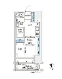 HF上野レジデンスEAST 203 間取り図