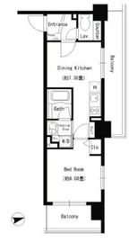 パークキューブ上野 1405 間取り図