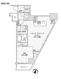 レジディア笹塚2 708 間取り図