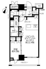 リビオ人形町日本橋浜町グリーンテラス 3階 間取り図