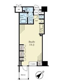 クオリア銀座 6階 間取り図