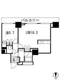 パークキューブ愛宕山タワー 403 間取り図