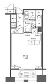 グラディート汐留ロッソ 813 間取り図