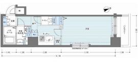 レジディア銀座東 408 間取り図