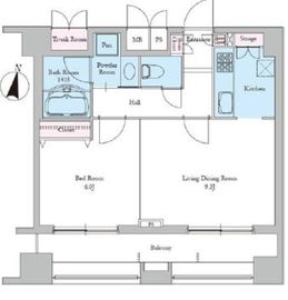 レジディア文京音羽2 609 間取り図