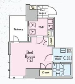 ラベイユ麻布十番 401 間取り図