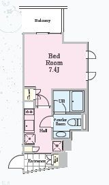 ラベイユ麻布十番 406 間取り図